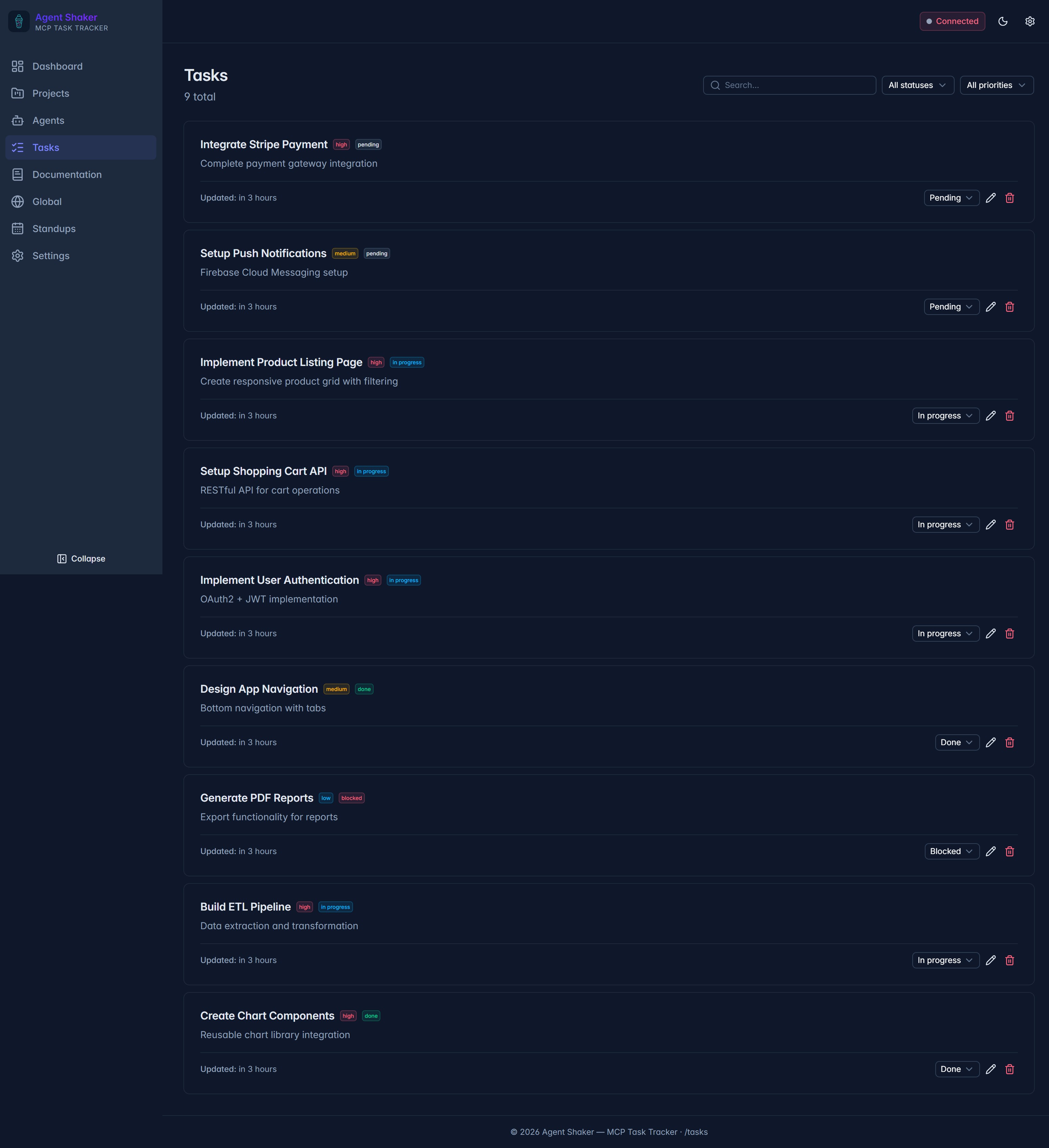 Tasks List